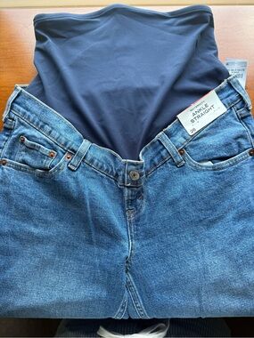 Ankle Straight A&F Maternity Jeans - Blue